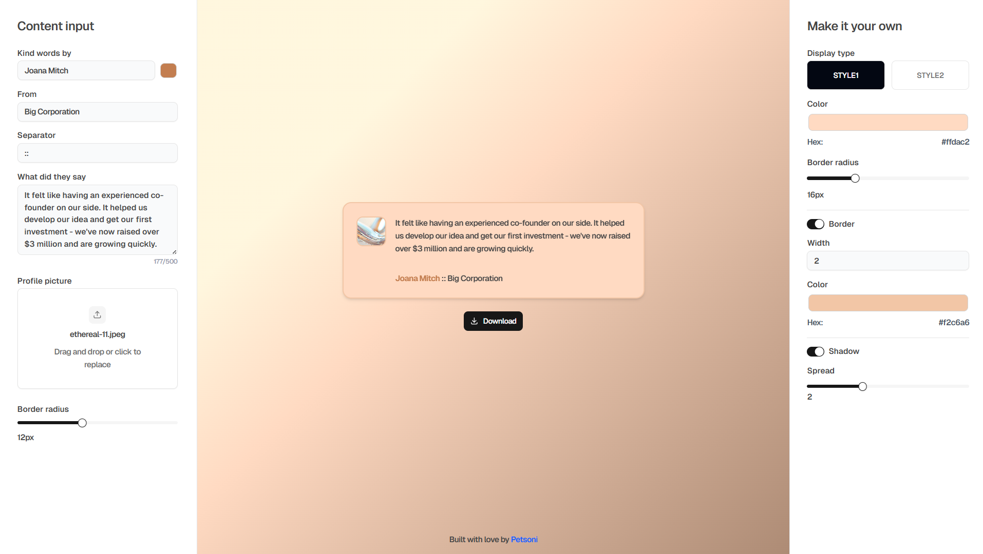 Testimonial Creator - Screenshot 2 preview
