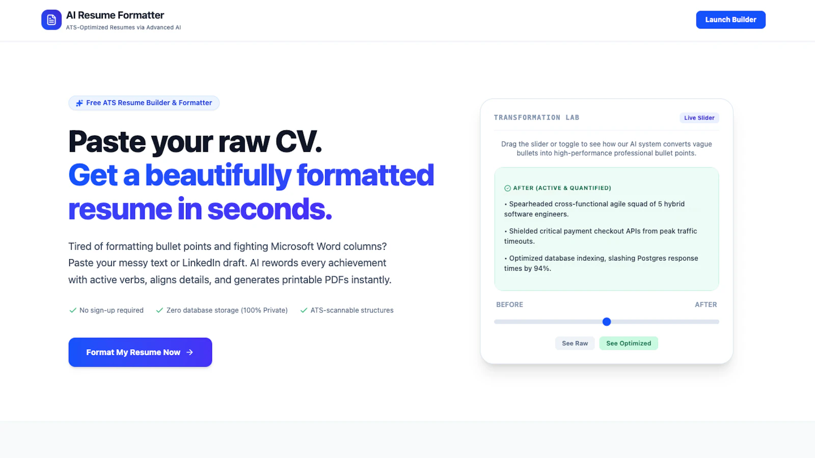 AI Resume Formatter screenshot 1