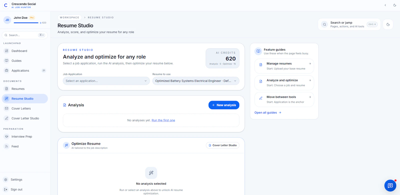 Crescendo Social: AI Job Hunter screenshot 2