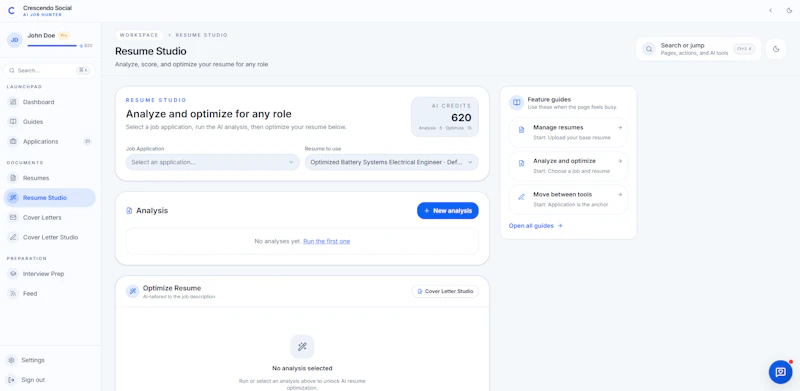 Crescendo Social: AI Job Hunter screenshot 2