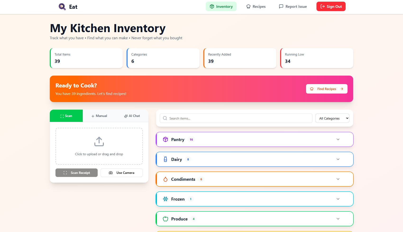 Eat - Screenshot 2 showing product features and functionality