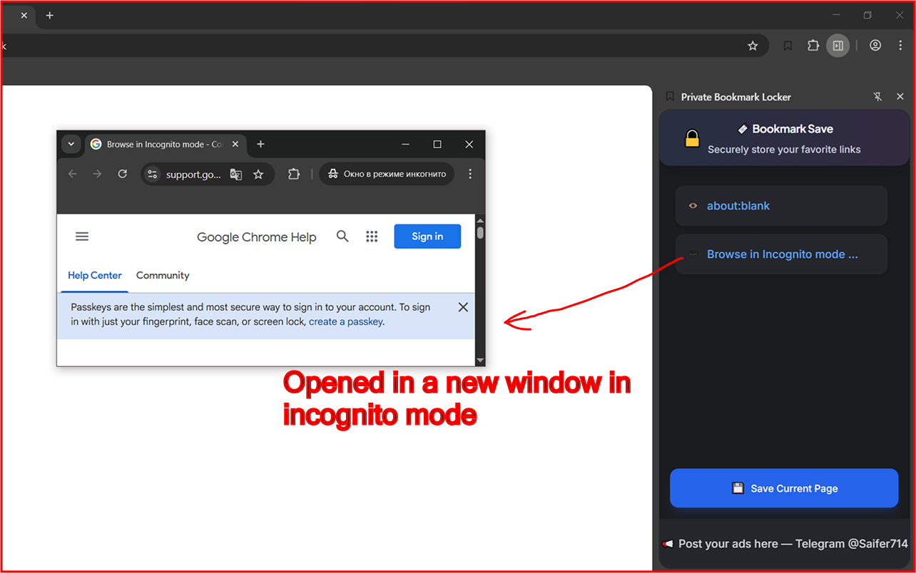 Média Locker de signets privé [Alpha] - Enregistrer les signets en privé, même en incognito 5