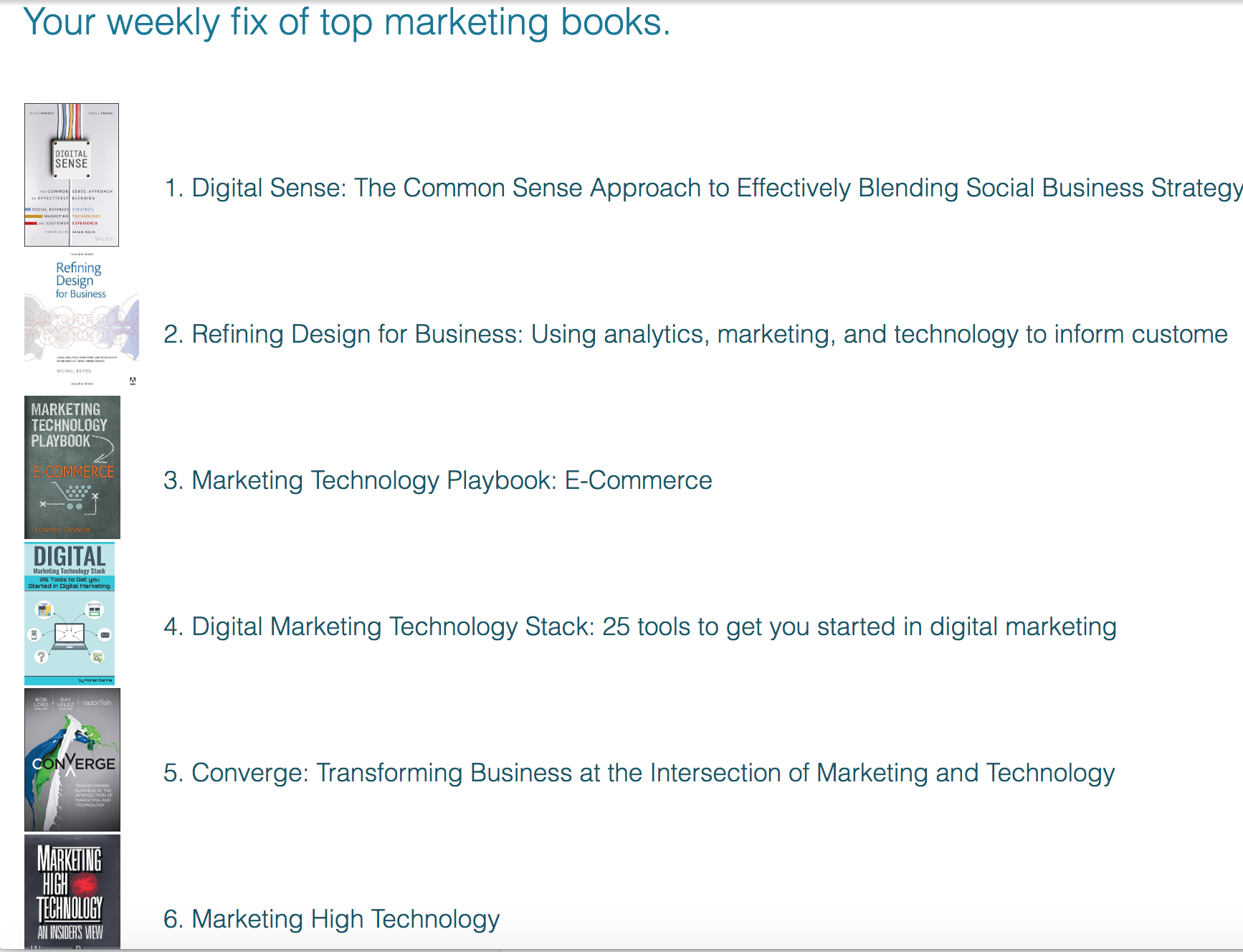 MARTECH101 - Most Sold & Read Marketing Books of the Week gallery image