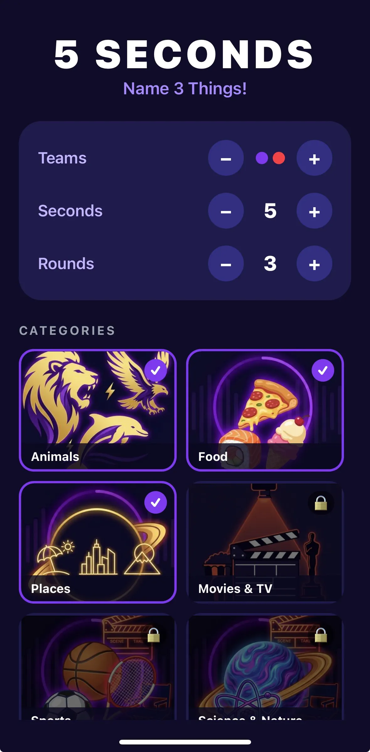 5 Seconds: Name 3 Things! gallery image