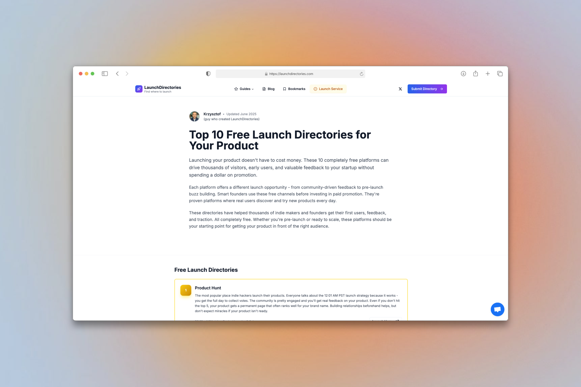 LaunchDirectories gallery image