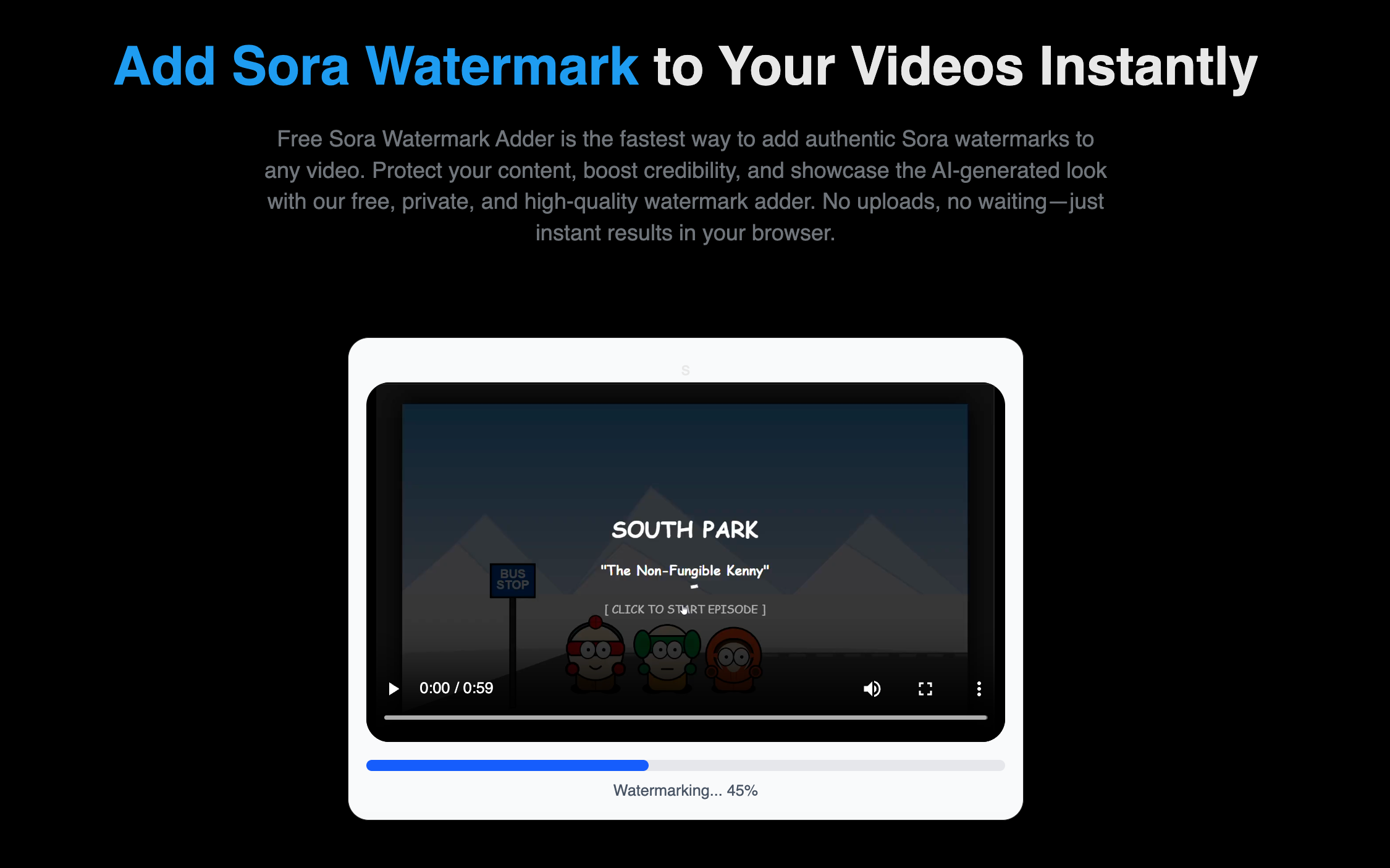 Free Sora Watermark Adder gallery image