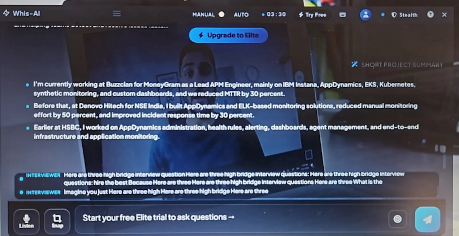 WhisAI - Real Time Interview Copilot screenshot 2