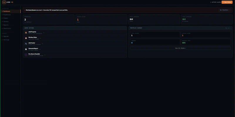 LossHQ screenshot 2