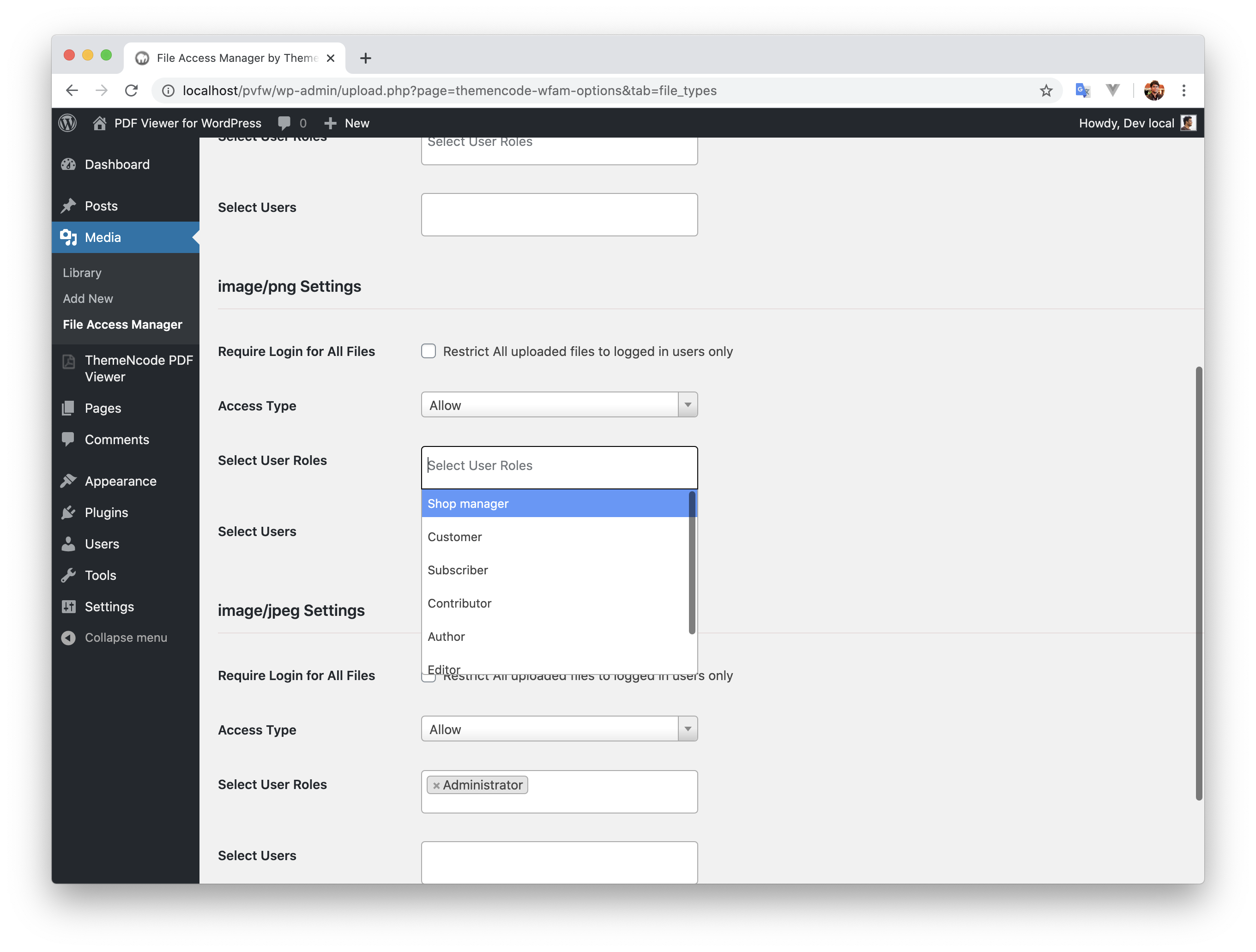 WP File Access Manager gallery image