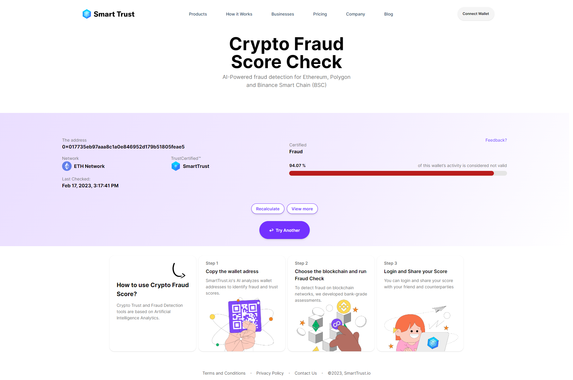SmartTrust.io - AI-powered fraud detection for crypto media 2