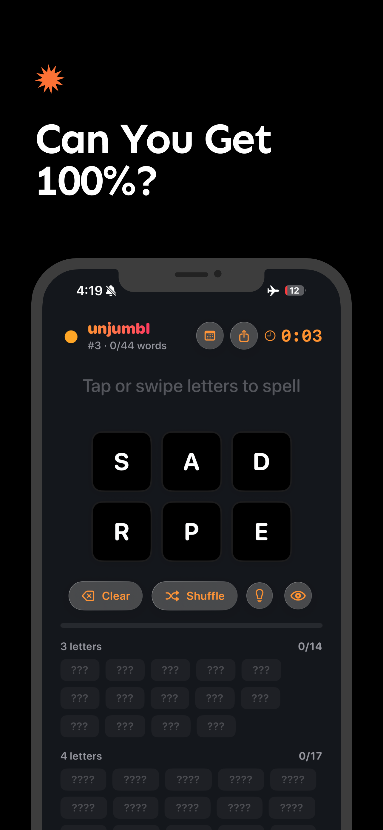 UnJumbl: Daily World Puzzle - Screenshot 4 showing product features and functionality