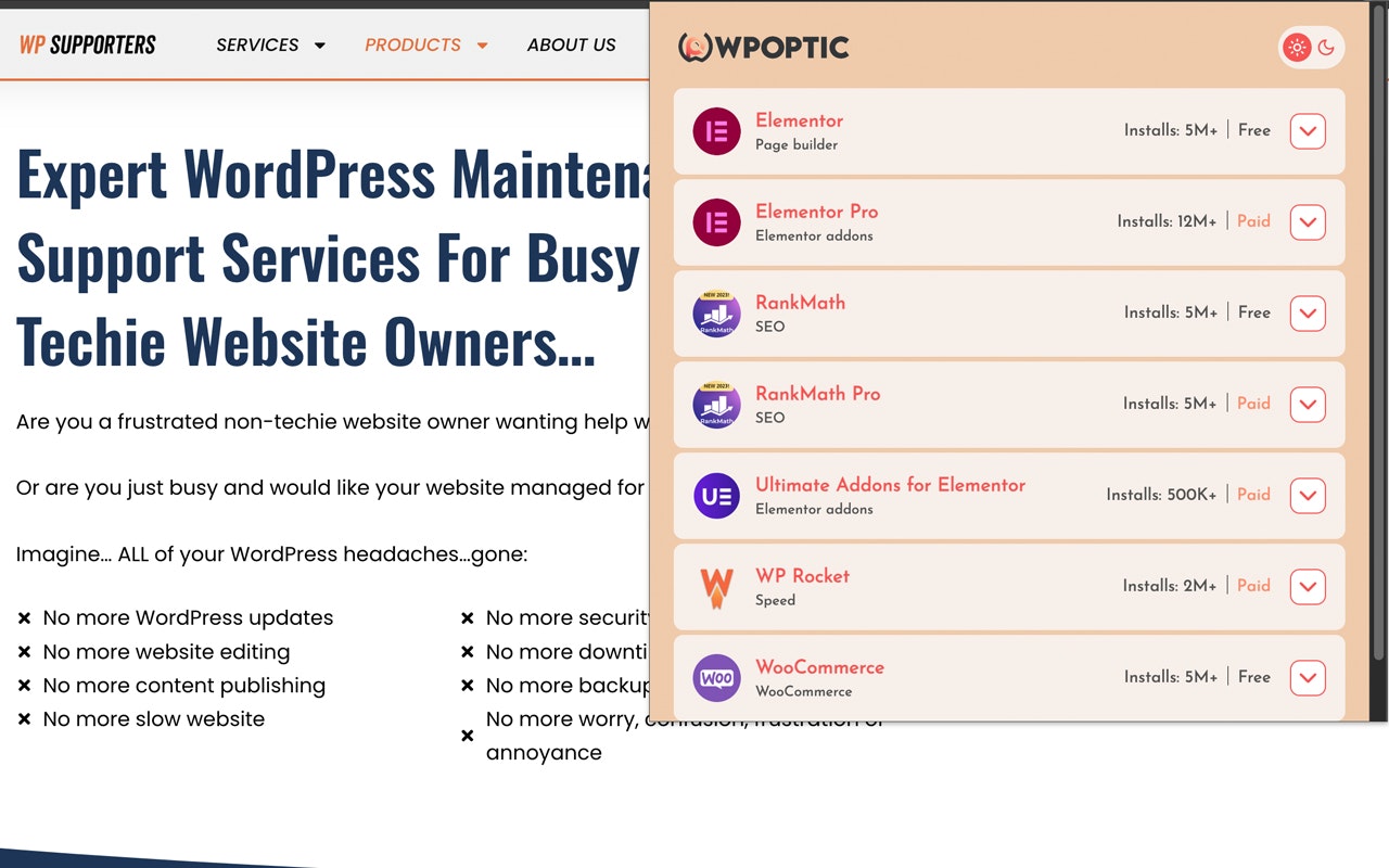 Wpoptic - Entdecken Sie, wie WordPress -Websites erstellt werden Medien 2