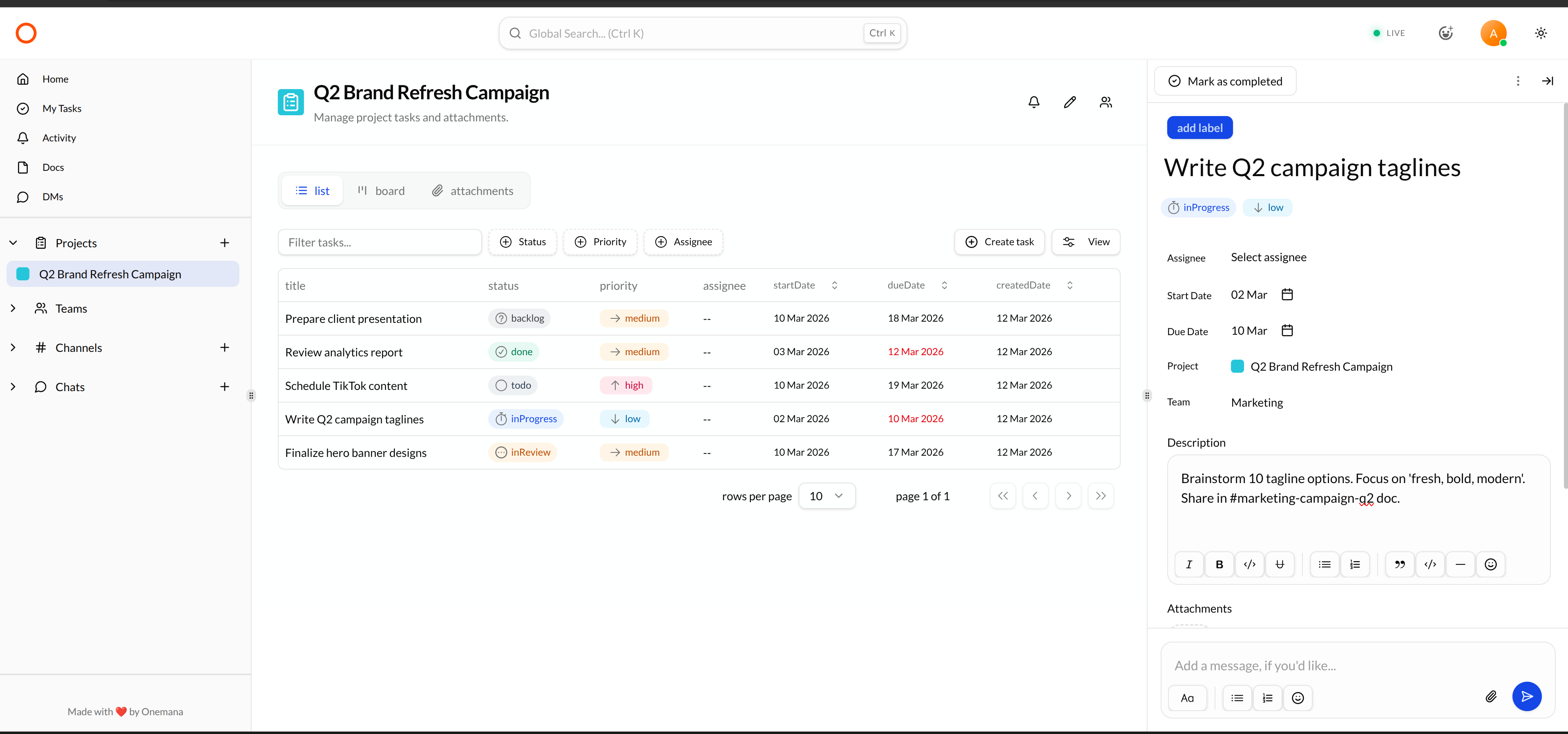 OneCamp gallery image