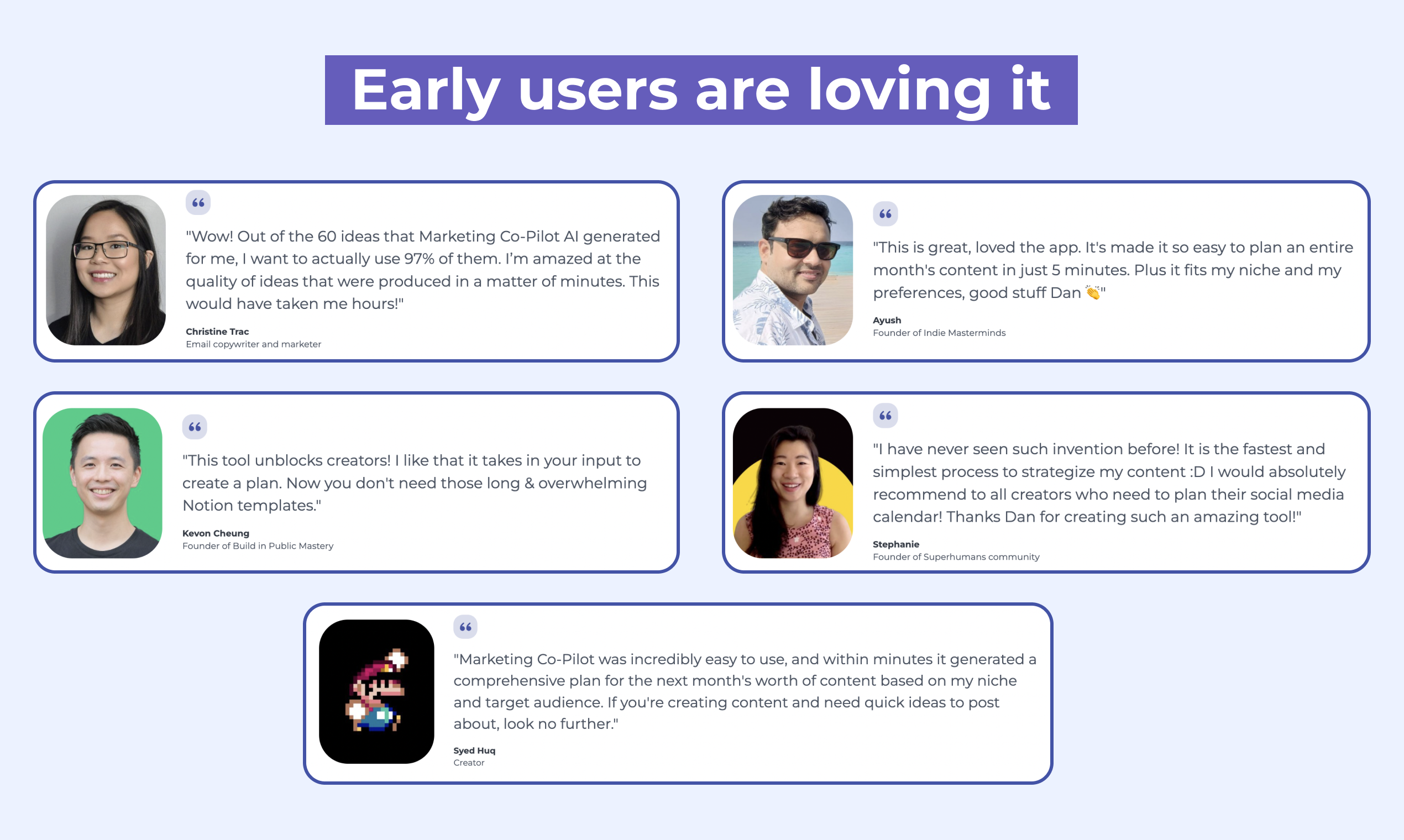 Fundadora - Obtenga un mes de ideas de tweets únicas en 5 minutos media 4