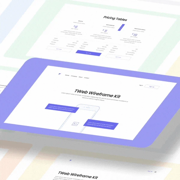 TWeb Wireframe Kit for Figma