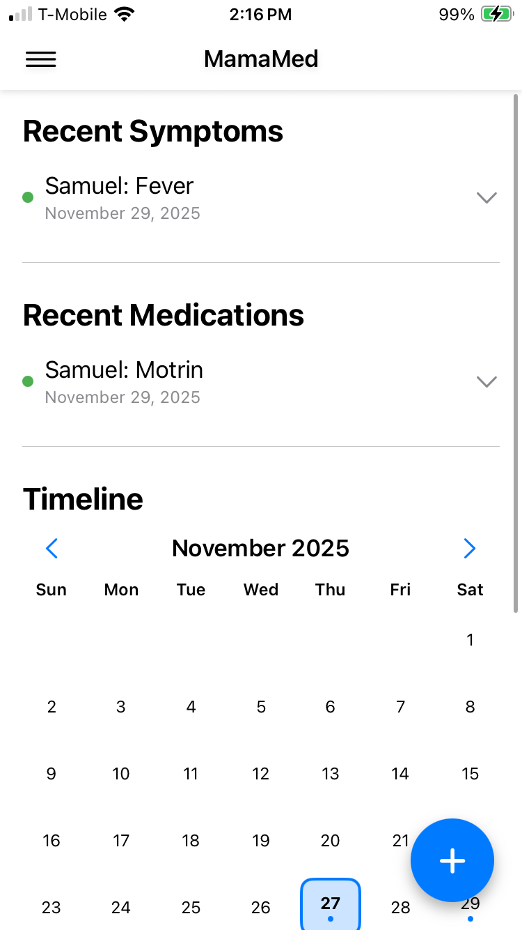 MamaMed - Screenshot 2 showing product features and functionality
