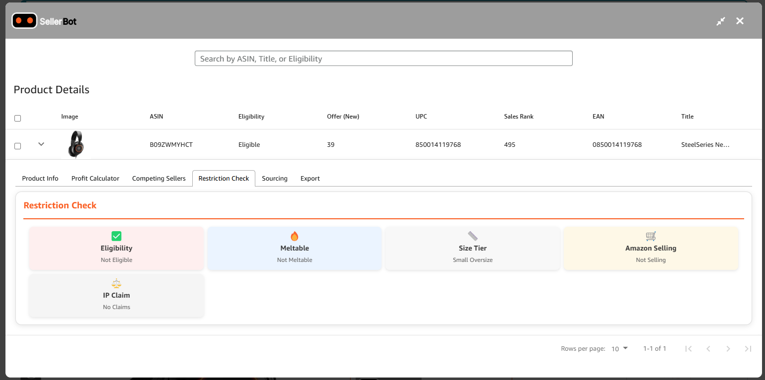 SellerBot Free Amz Product Research Tool gallery image