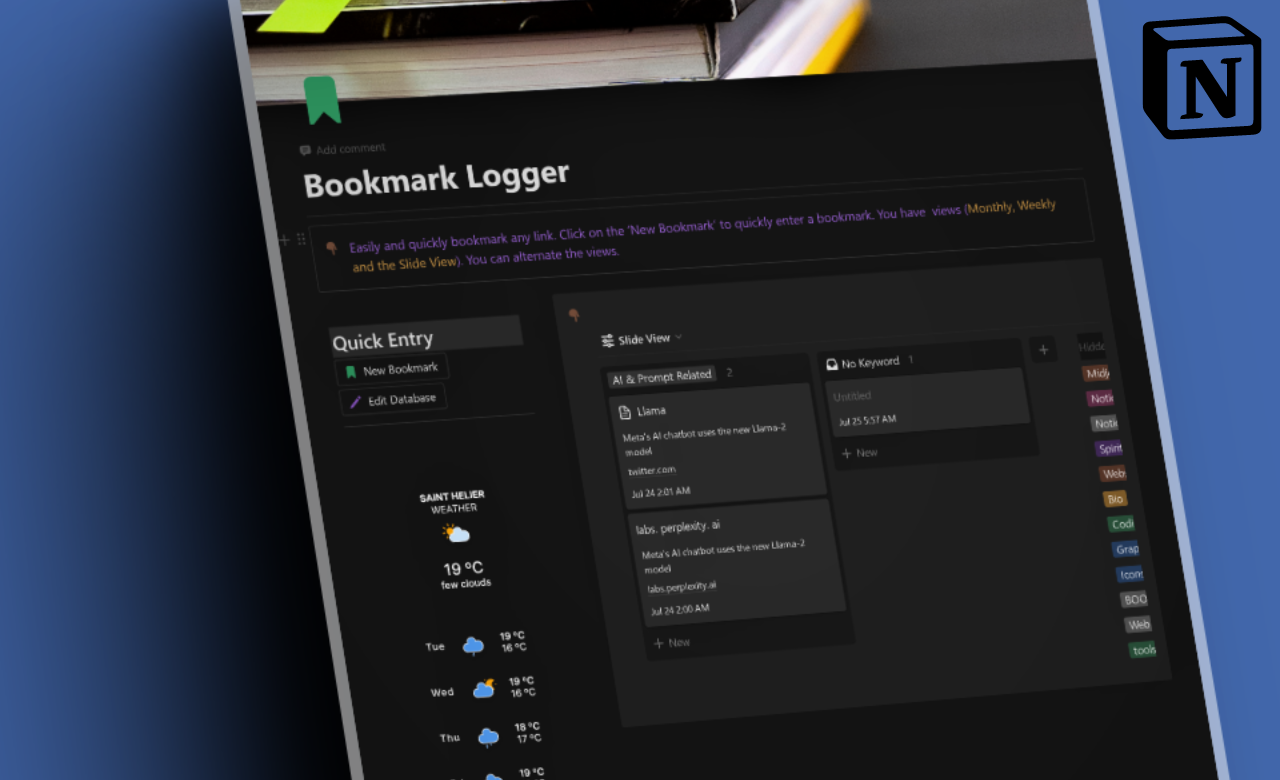 Logger bookmark