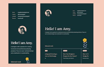 Amy Pagefolio ⢠Free Portfolio template gallery image