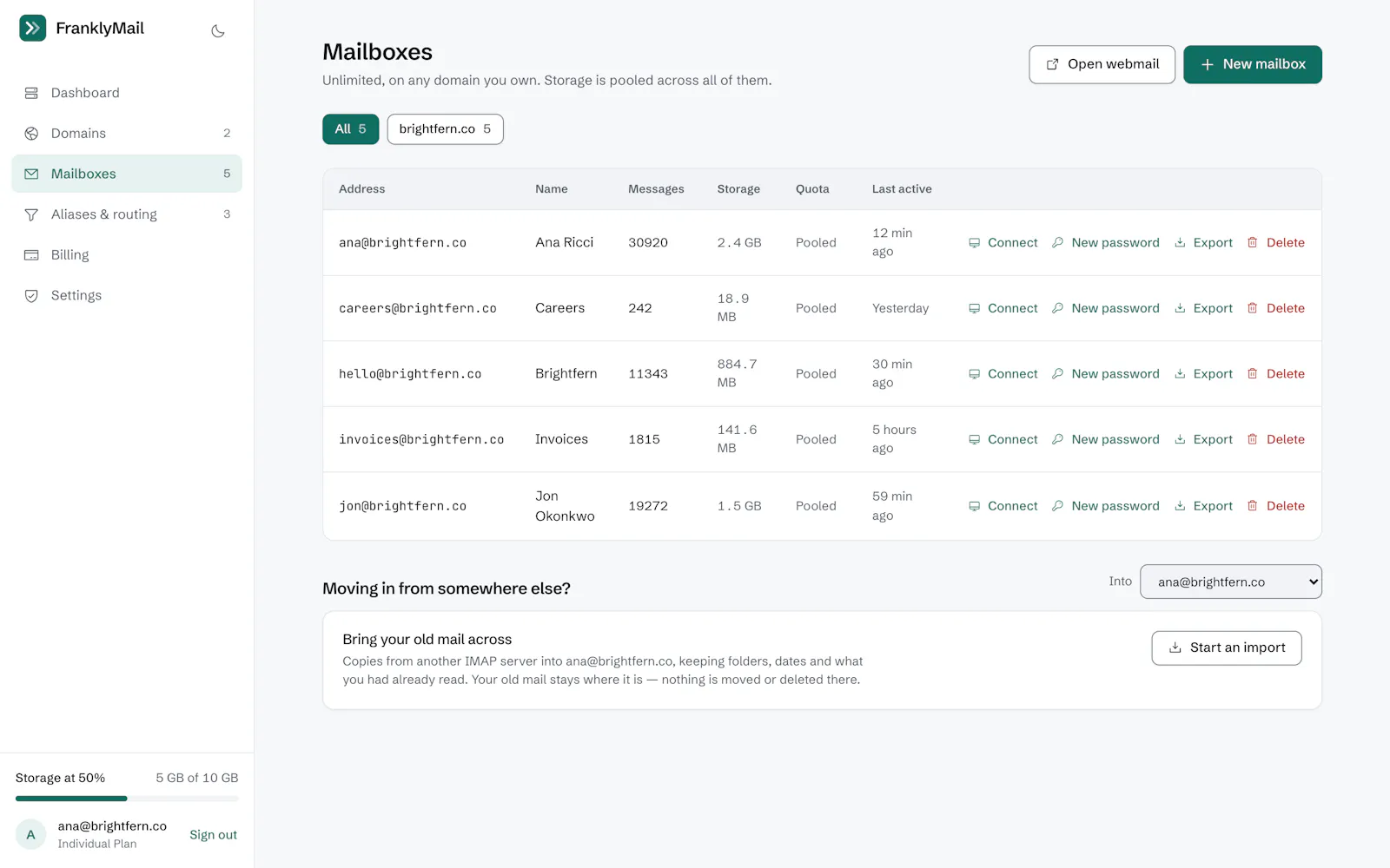 FranklyMail screenshot 4