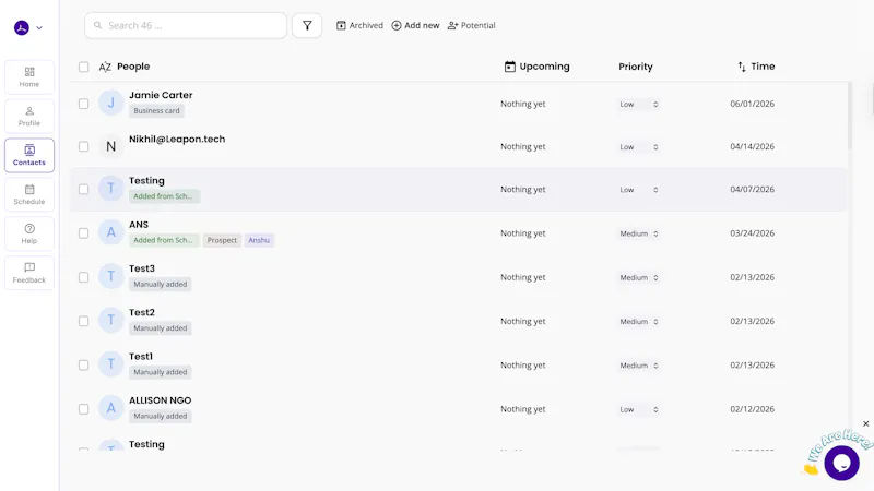 Leapon: Digital Business Card CRM screenshot 5
