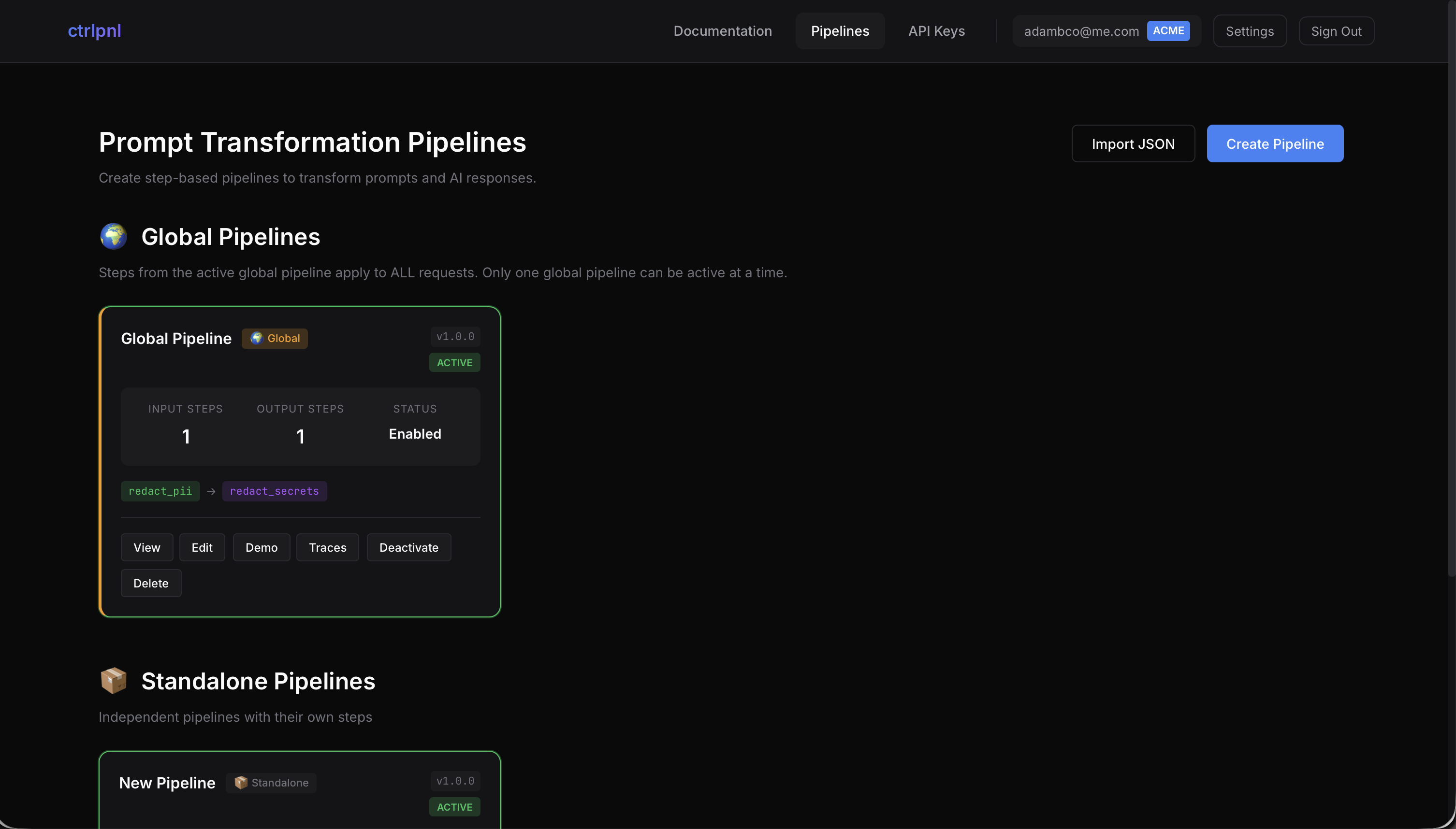 ctrlpnl.ai - Screenshot 2 showing product features and functionality