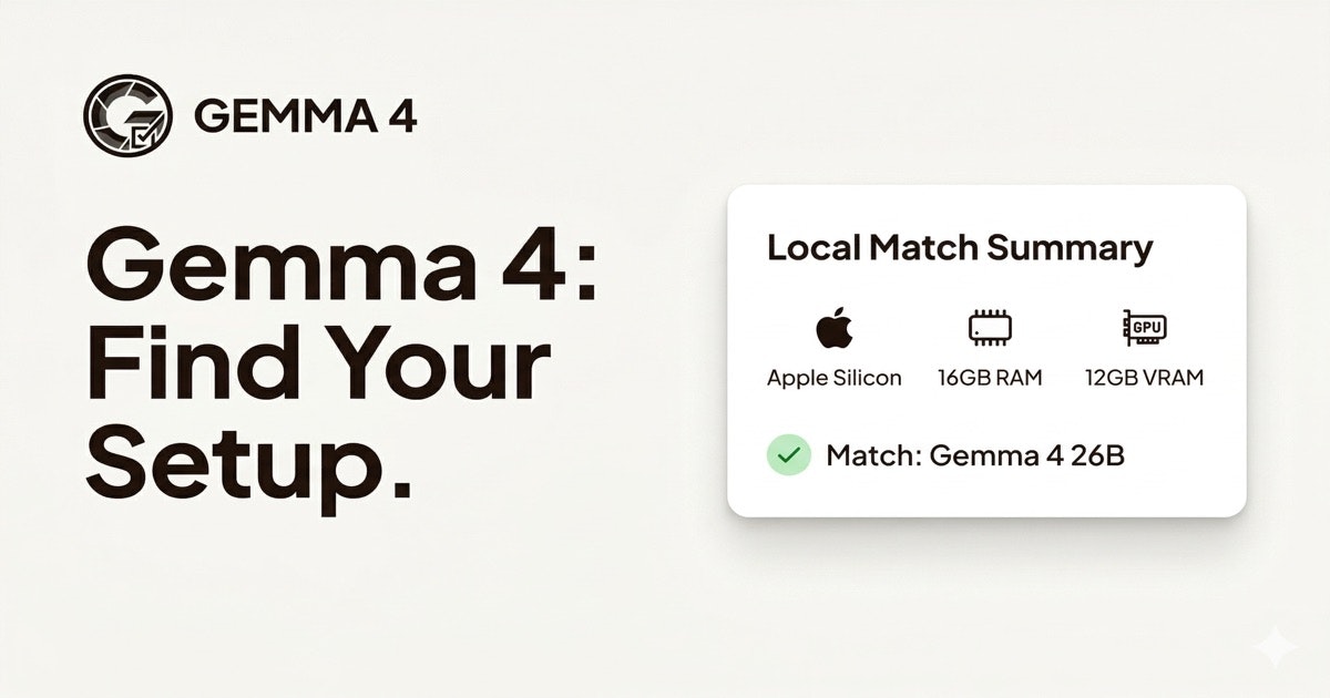 Gemma 4 Local Hardware Matcher