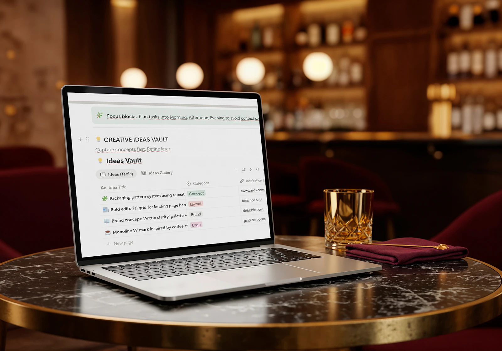 Designer Workspace—Free Notion Template screenshot 3