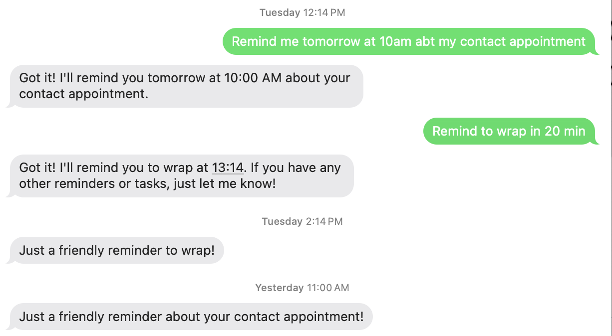 Mídia 3 de TextMarley - Lembretes baseados em imessage integrados ao Google Calendar