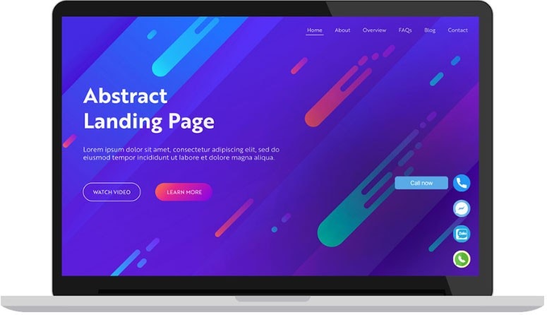 Create custom call and social button gallery image