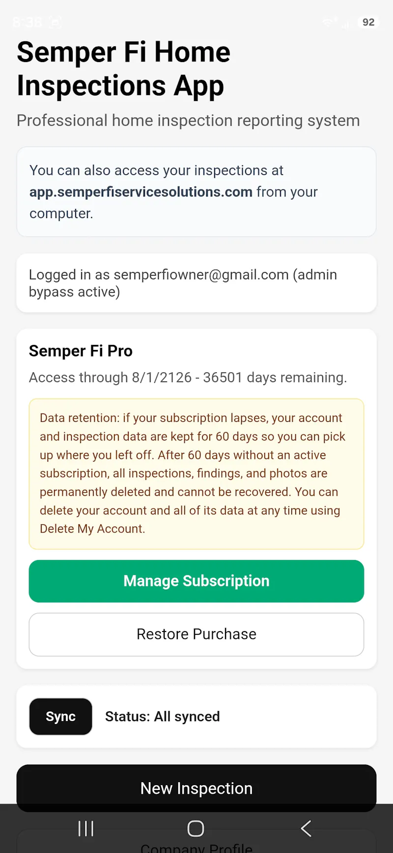 Semper Fi Home Inspection screenshot 5