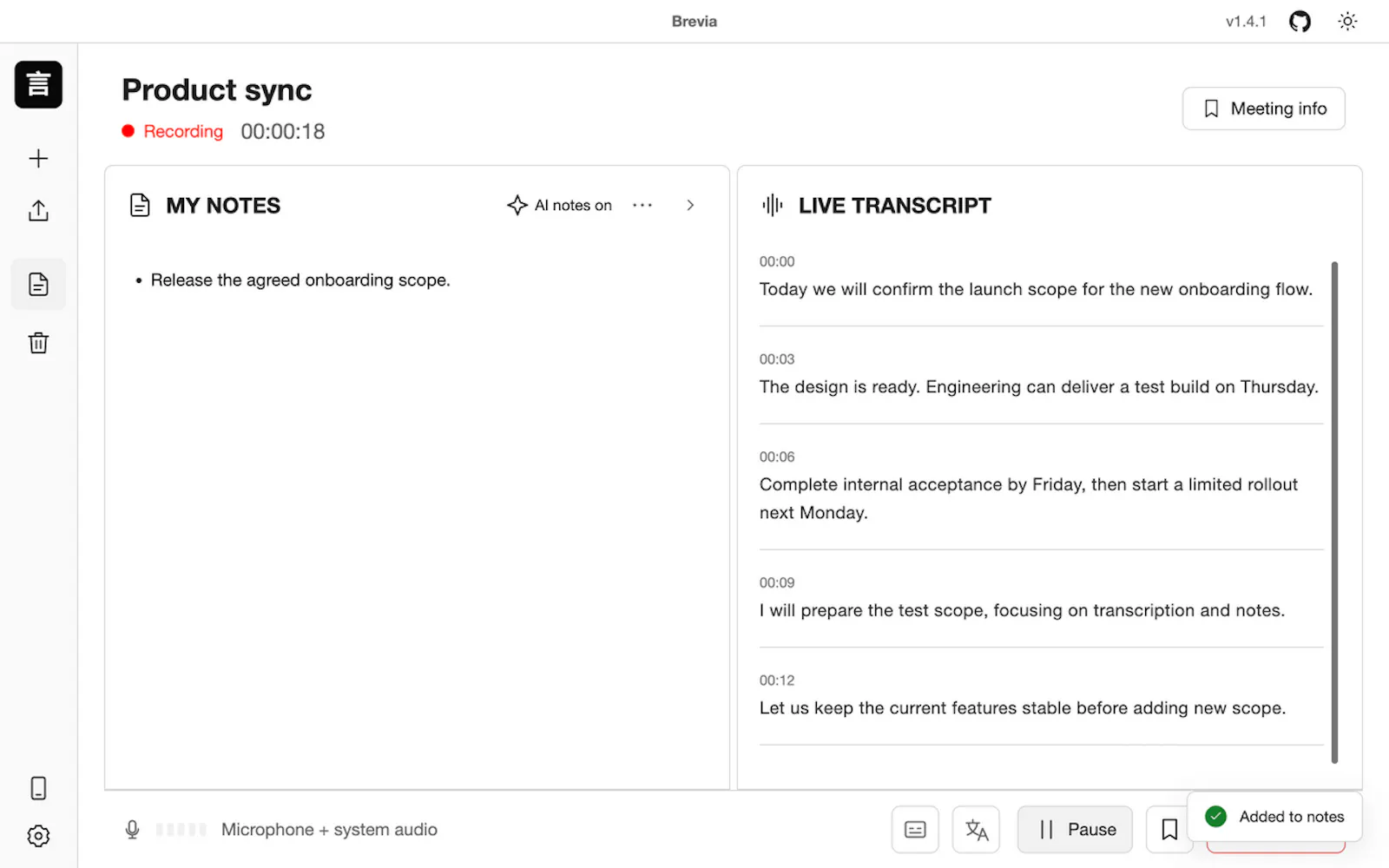 Brevia screenshot 1
