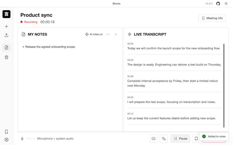Brevia screenshot 1