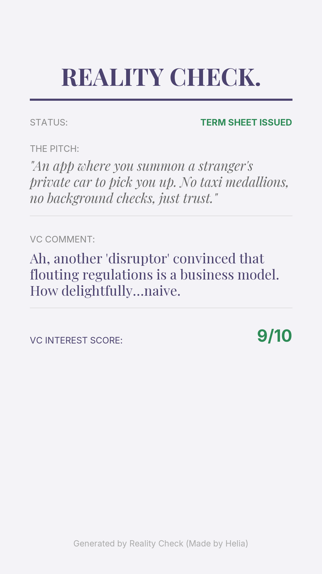 Reality Check. gallery image