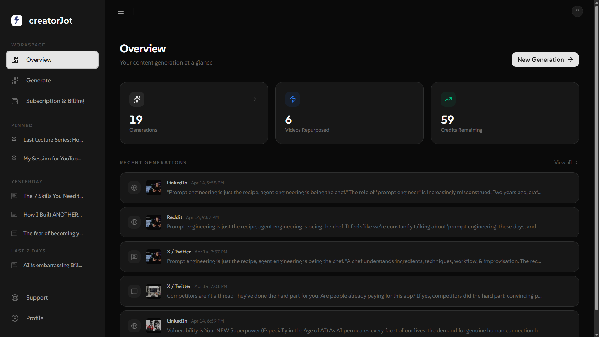 CreatorJot gallery image