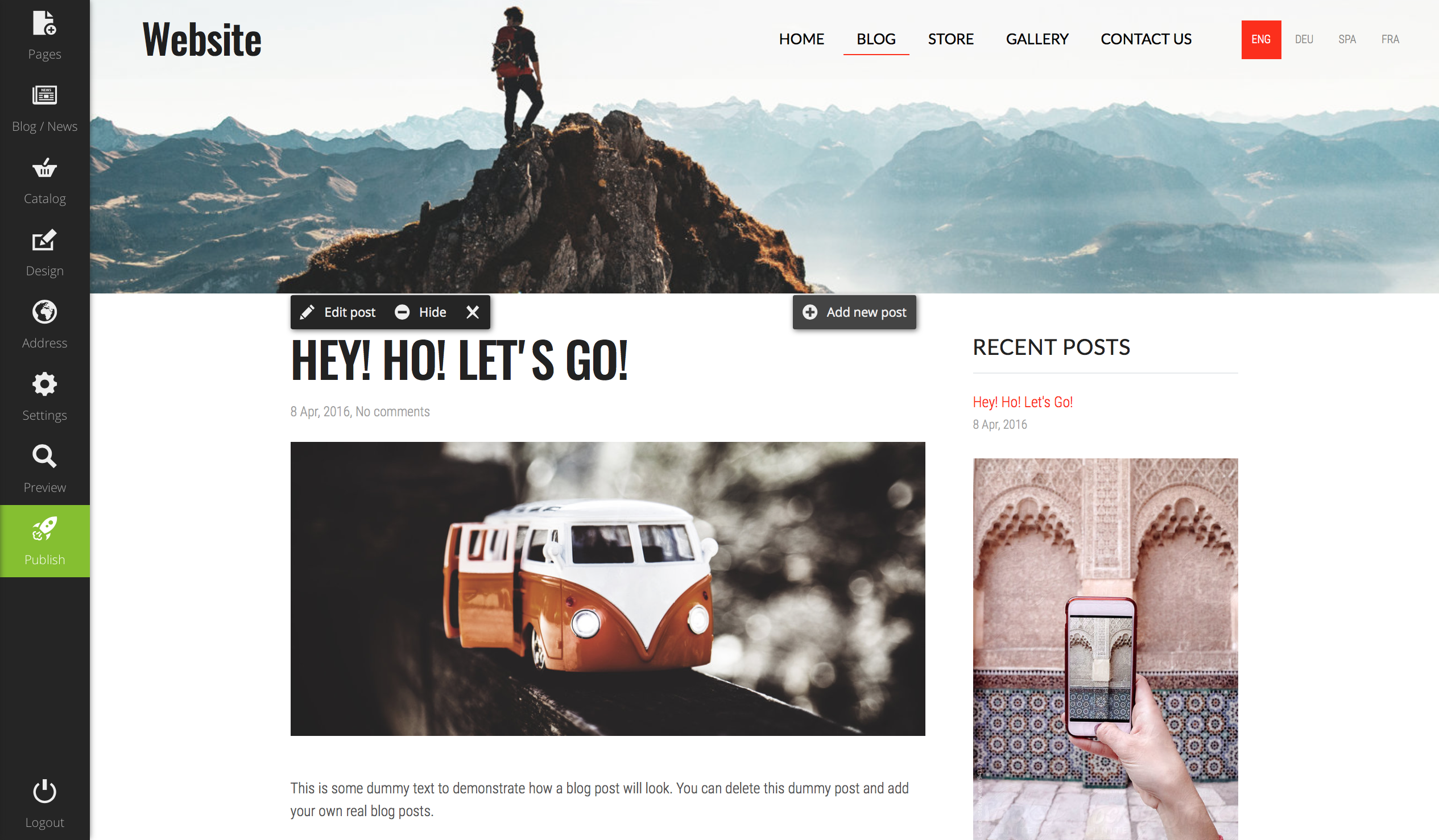 Mozello Website Builder gallery image