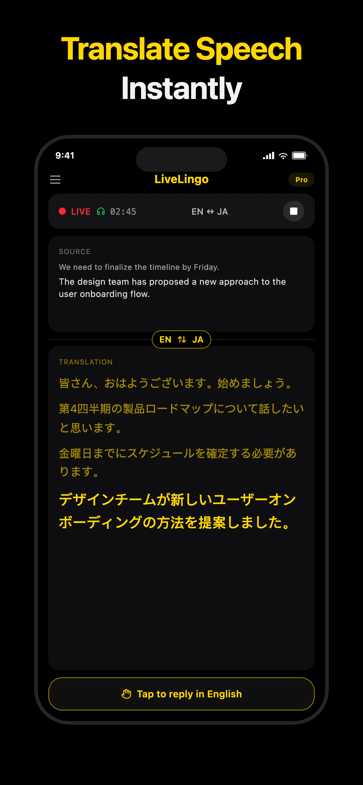 LiveLingo — Real-Time Voice Translator gallery image