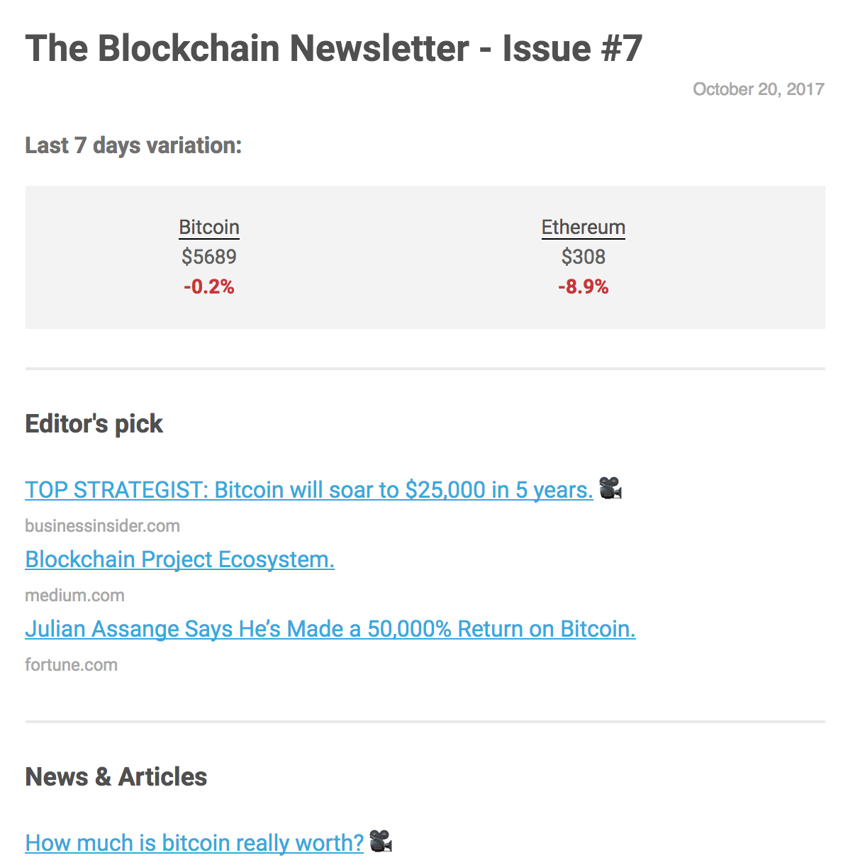 The Blockchain Newsletter gallery image
