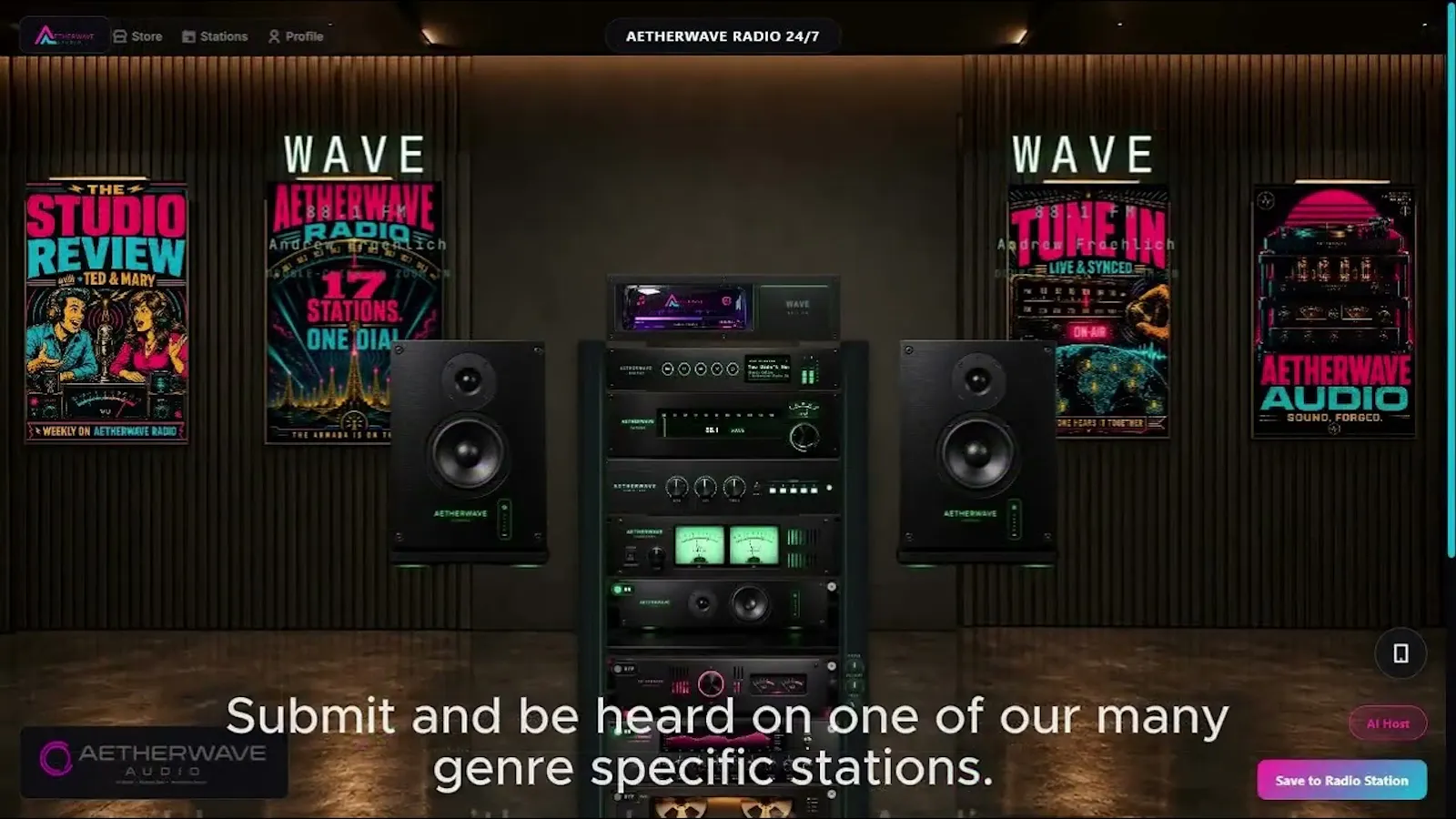 AetherWave Radio Network screenshot 1 (video preview)