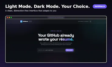 SkillMatch — Find Jobs From Your GitHub gallery image