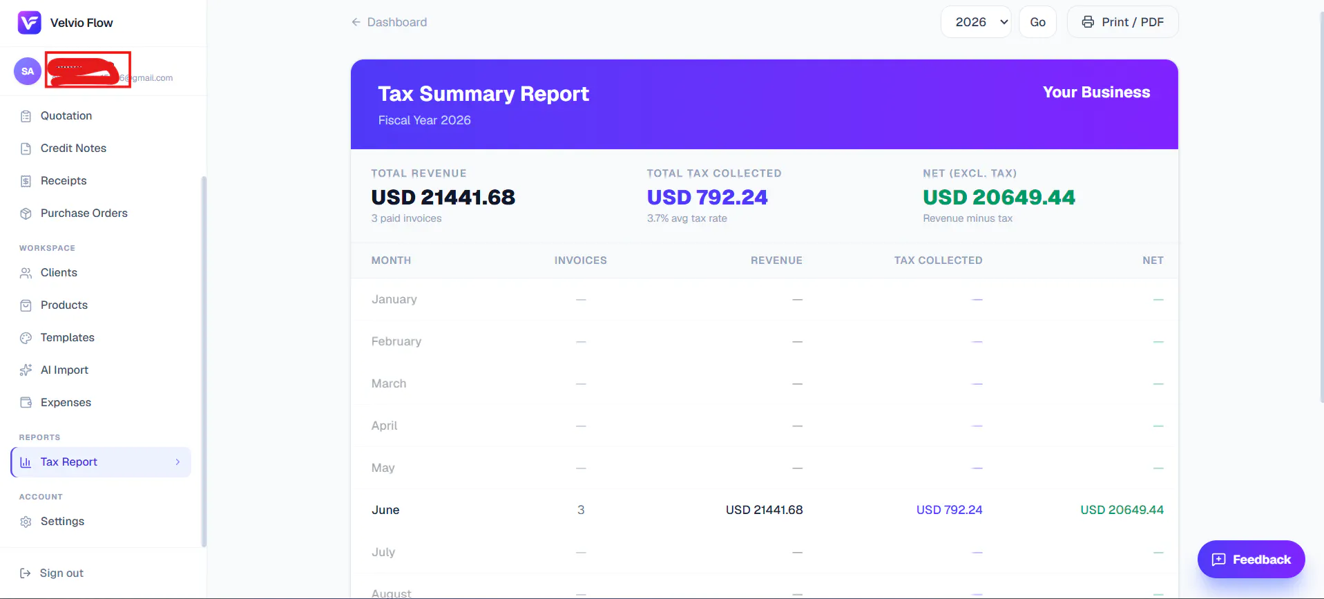 Velvio Flow — Professional Invoicing gallery image