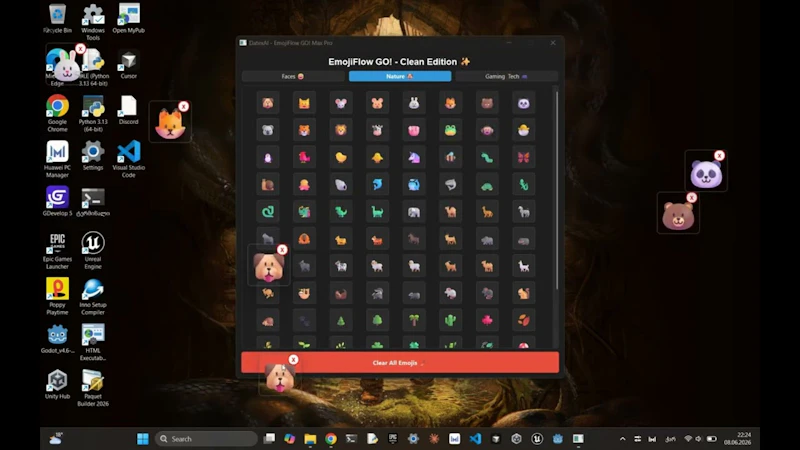 EmojiFlow GO! screenshot 1 (video preview)