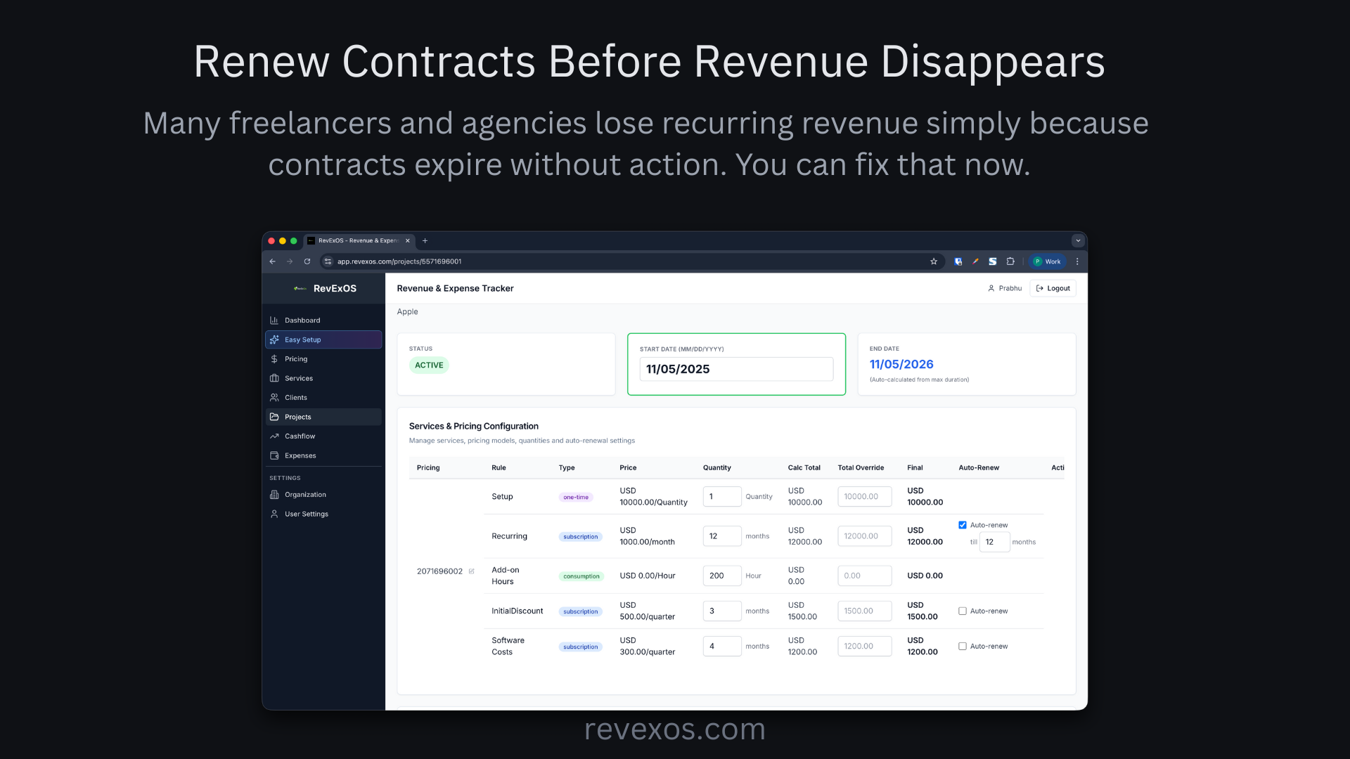 RevExOS - Screenshot 3 showing product features and functionality