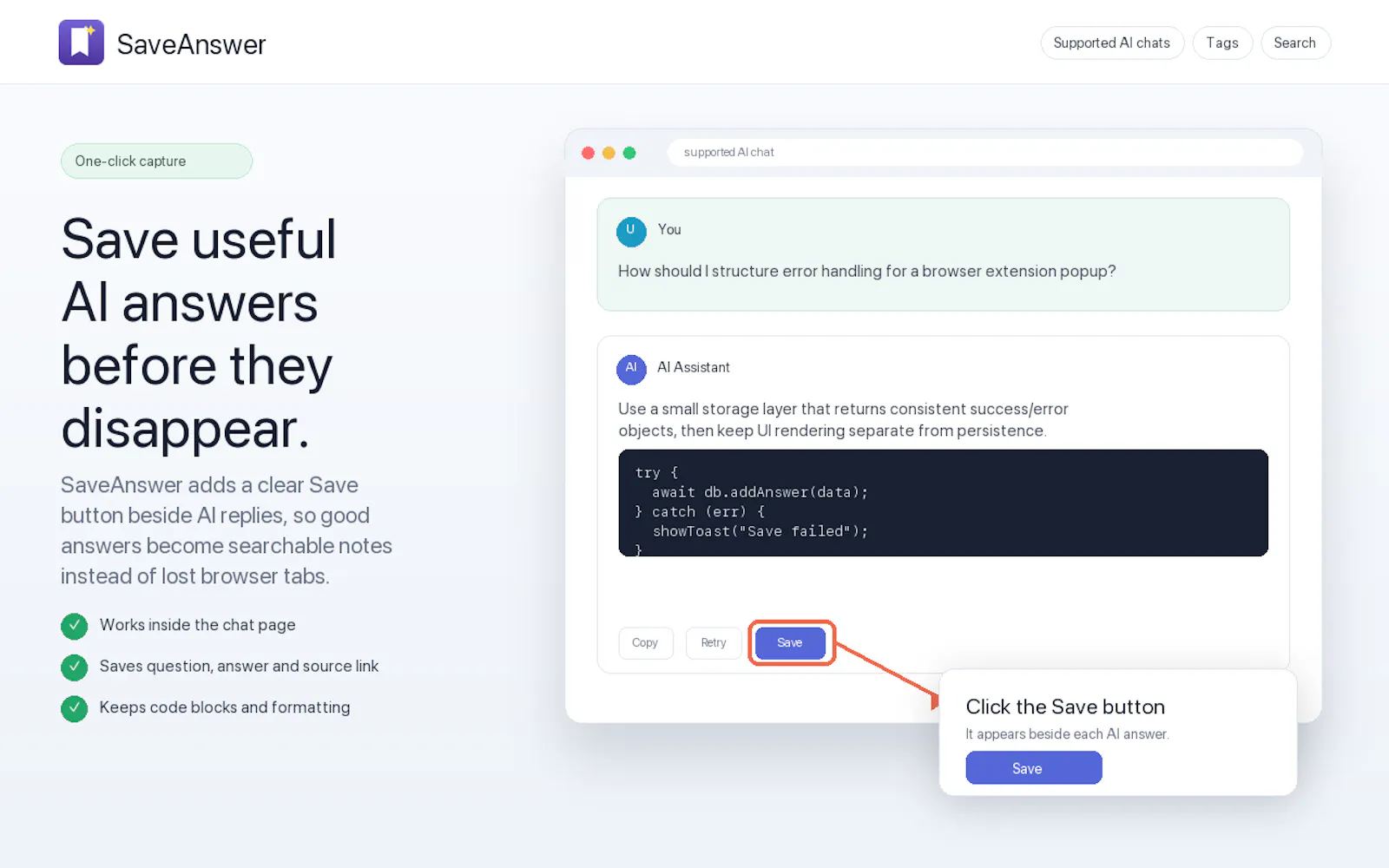 SaveAnswer screenshot 4