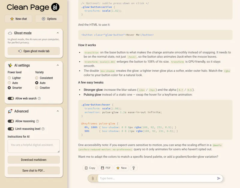 Clean Page AI screenshot 3