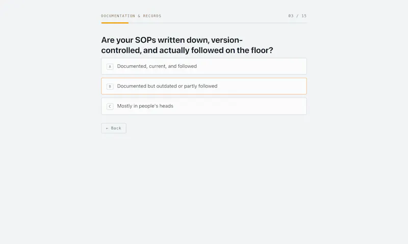Factory Audit Readiness Score screenshot 3