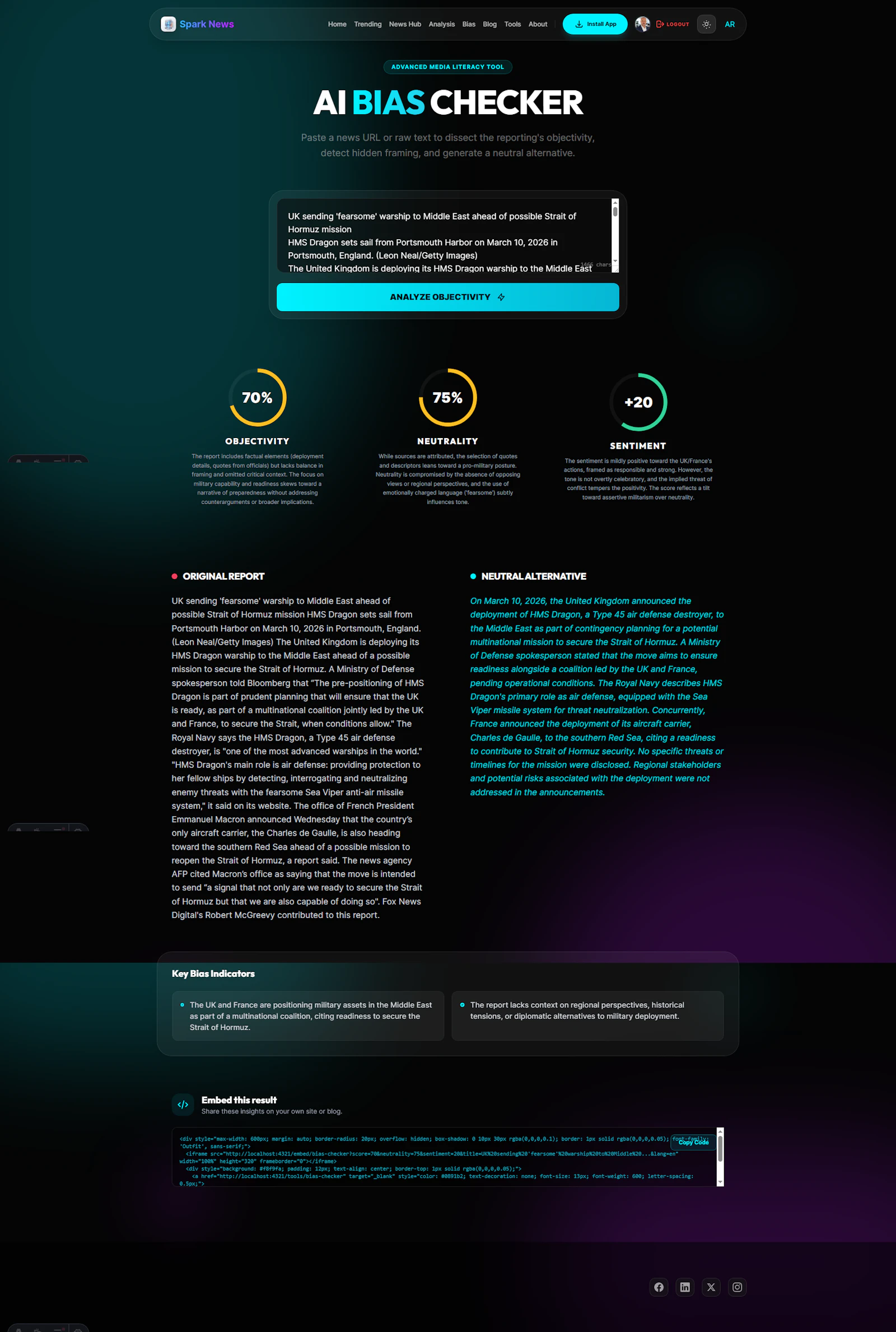 Spark News - AI Bias Checker screenshot 7