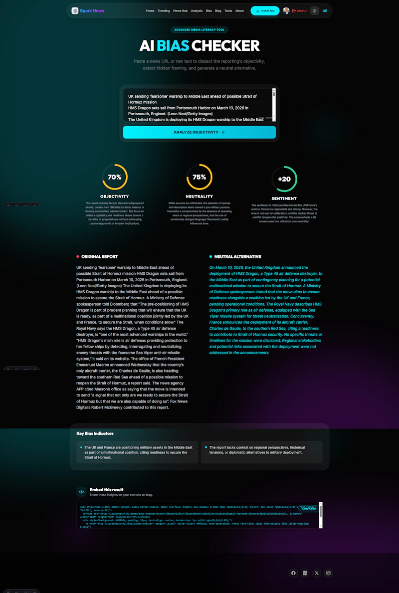 Spark News - AI Bias Checker screenshot 7
