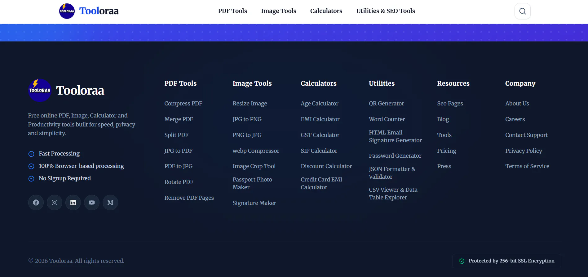 Tooloraa screenshot