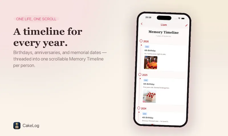 CakeLog: Birthday Album screenshot 3